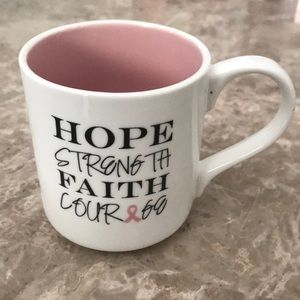 Set of 4 breast cancer coffee cups